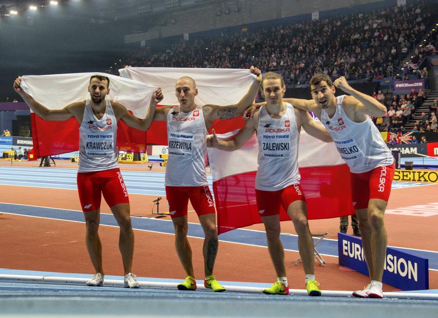 Polska sztafeta 4x400 m mężczyzn zdobyła złoty medal i ...