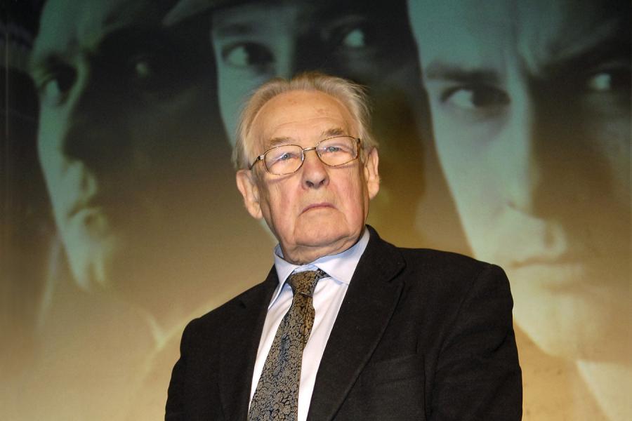 Andrzej Wajda na konferencji prasowej na temat "Katynia" (20070
