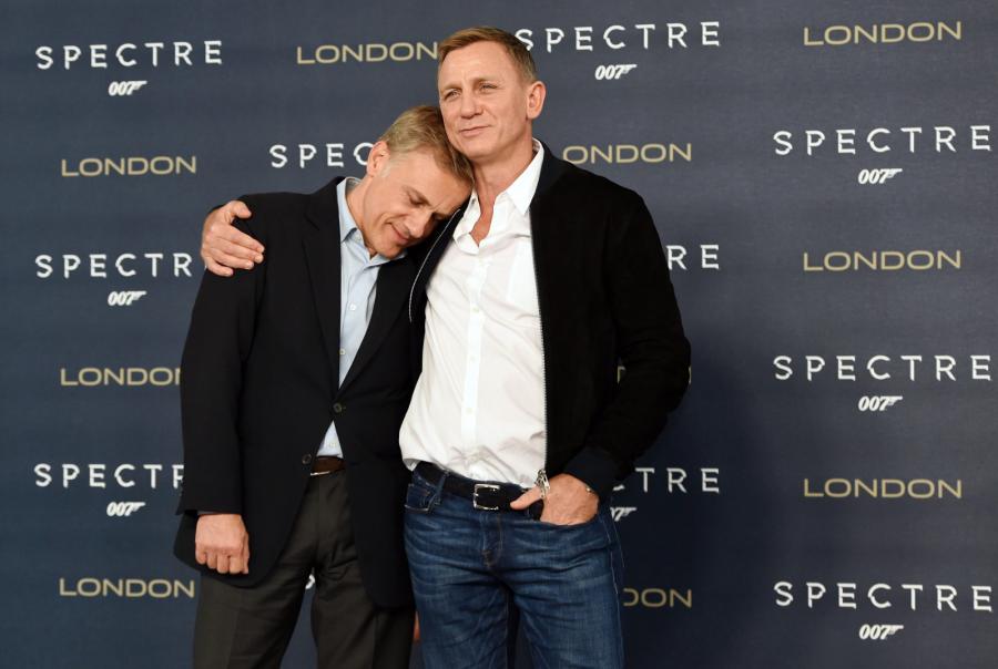 Christoph Waltz i Daniel Craig podczas spotkania z dziennikarzami