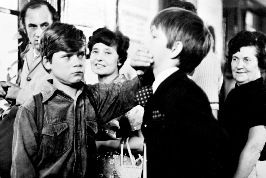 Henryk Gołębiewski i Filip Łobodziński w filmie "Podróż za jeden uśmiech" (1972)